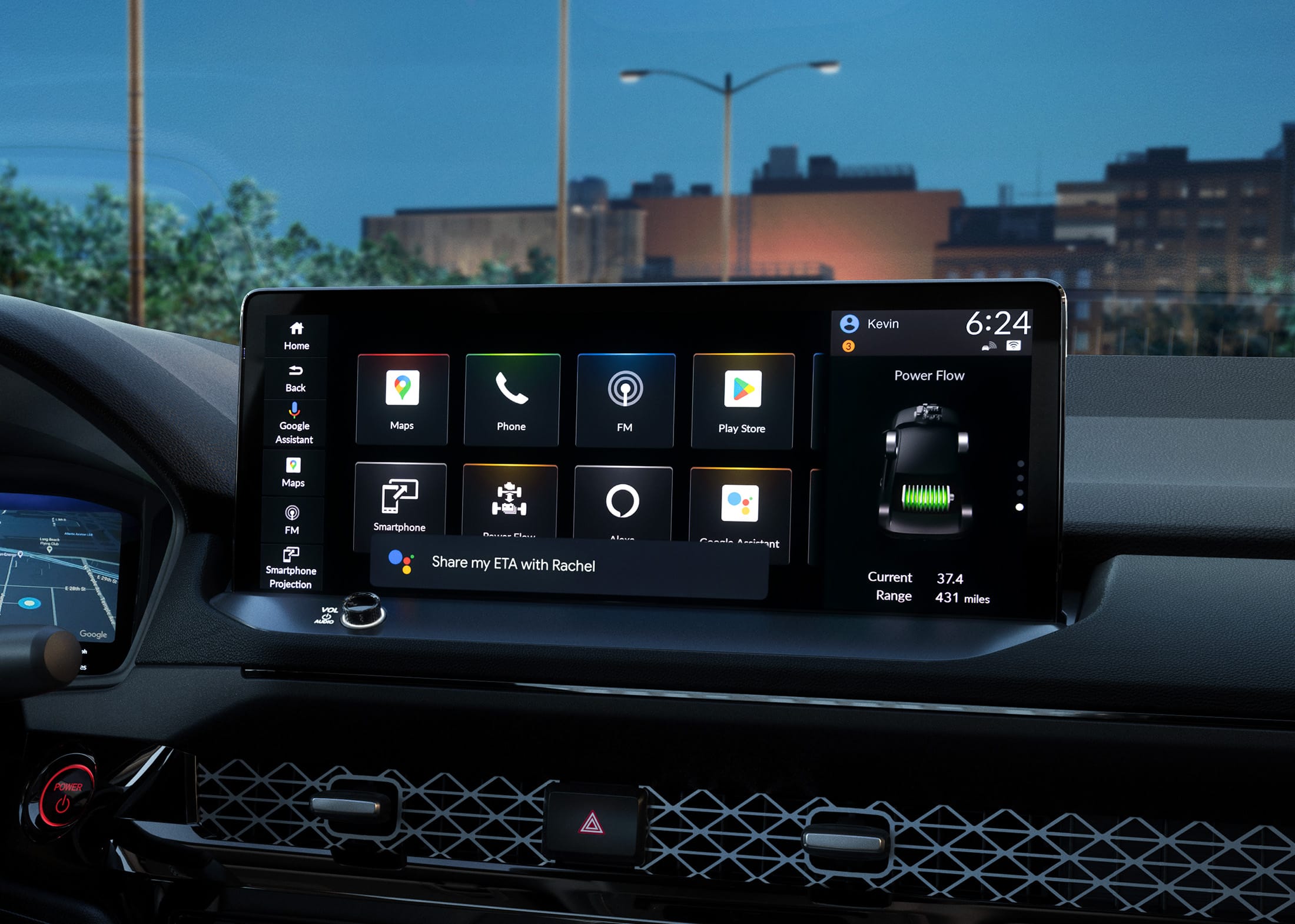 2026 Honda Accord Touring Hybrid showing Google built-in inteior screen.